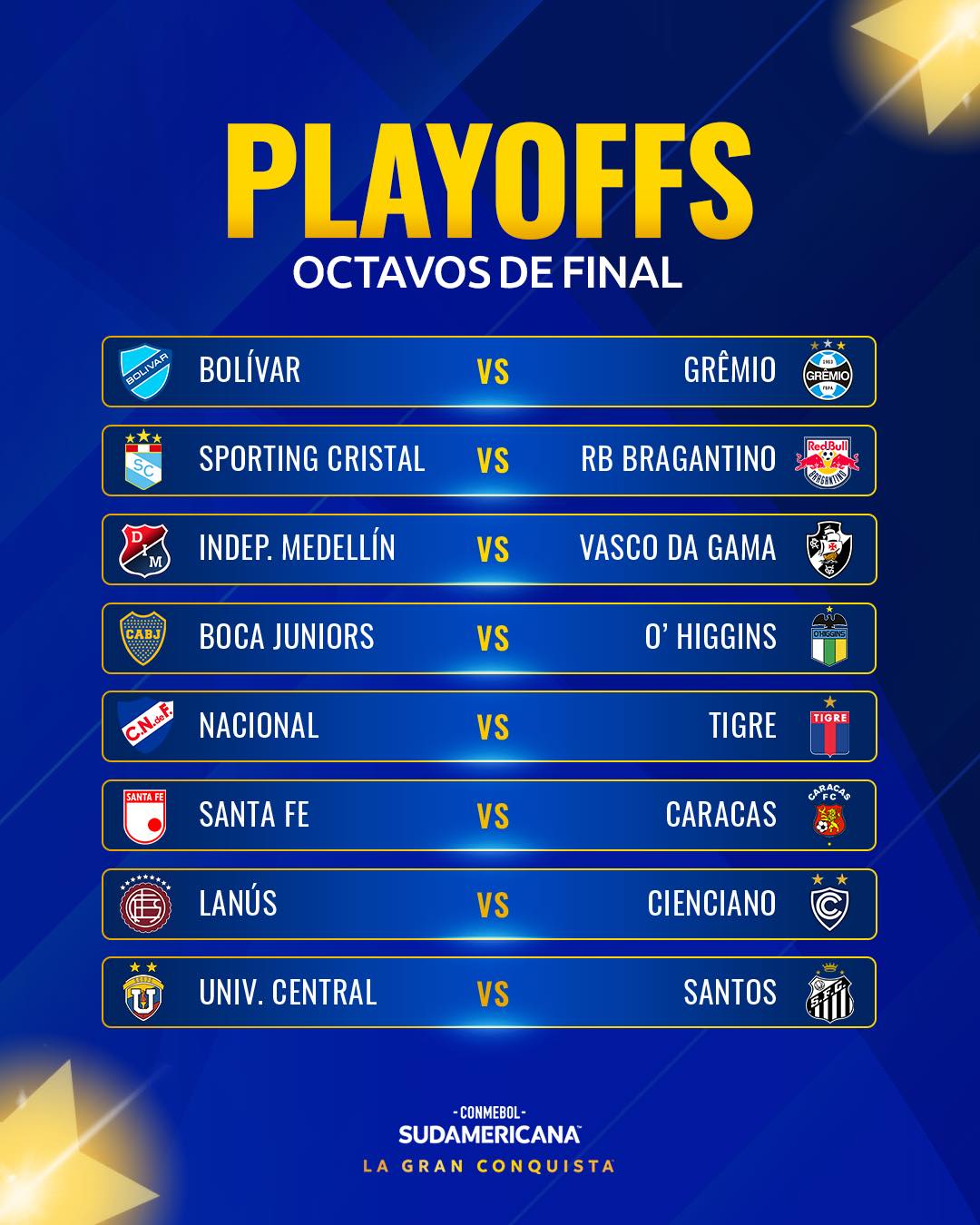 Cienciano ante Lanús y Cristal frente a Bragantino en los Playoffs de la Copa Sudamericana