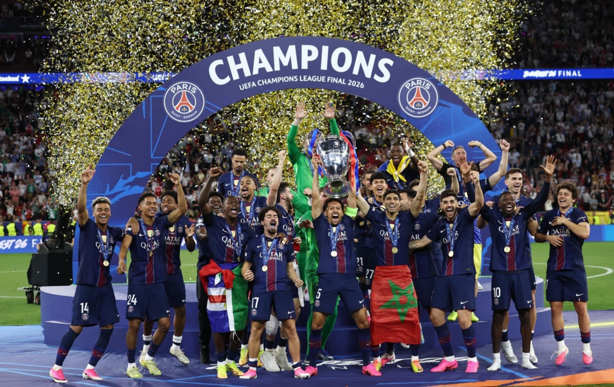 PSG se llevó la Champions League al vencer por penales al Arsenal y es el Bicampeón de la «Orejona»