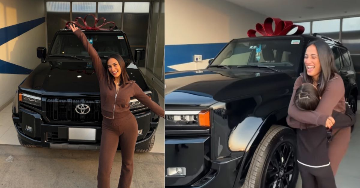 Modelo Valery Revello impacta la regalar moderna camioneta a su hija menor de siete años