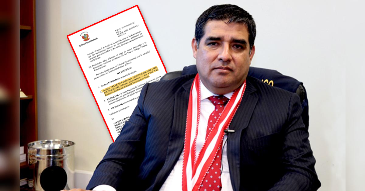 Víctor Rodríguez Monteza: Tribunal Constitucional dispone su regreso como fiscal supremo
