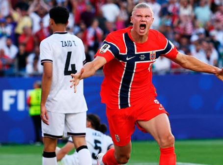 Noruega de Haaland goleó por 4-1 a Irak