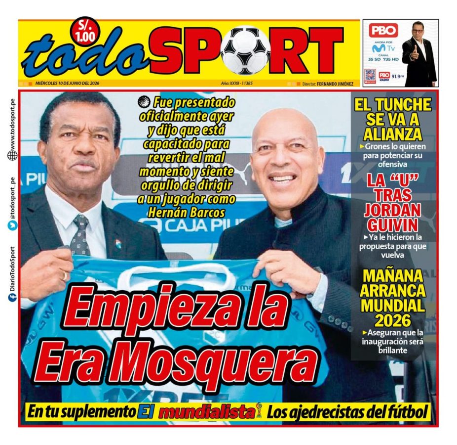 Portada Diario TodoSport (10/06/2026)