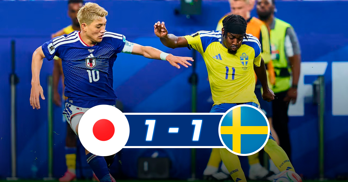 Japón y Suecia empatan 1-1 en Dallas y avanzan a dieciseisavos del Mundial 2026