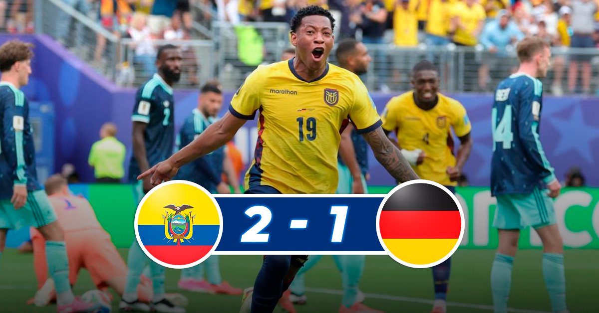 Histórico: Ecuador vence 2-1 a Alemania y asegura su clasificación a 16vos de final