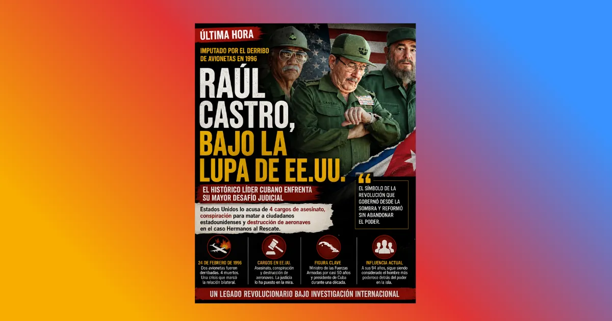 Raúl Castro, bajo la lupa de EE.UU.: el histórico líder cubano enfrenta su mayor desafío judicial