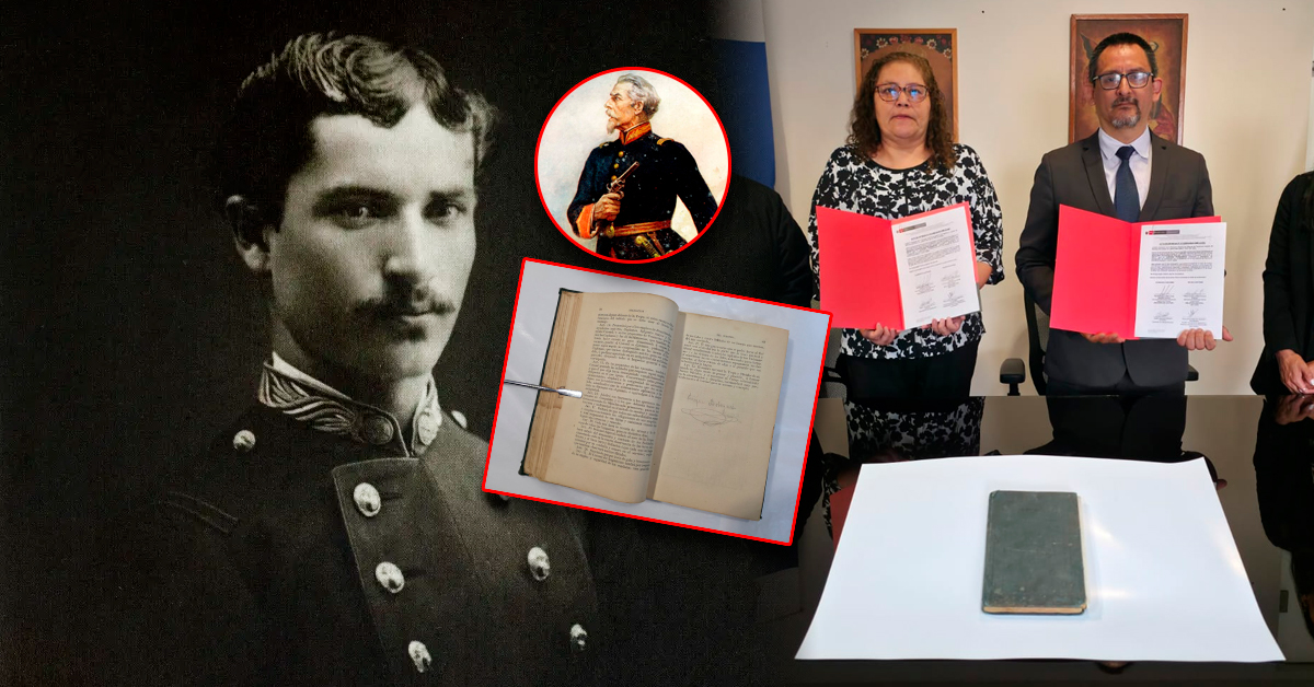 Francisco Bolognesi: Logran repatriar desde Chile un libro que perteneció al hijo del héroe nacional