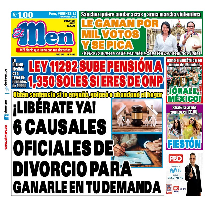 Portada Diario El Men (12/6/2026)