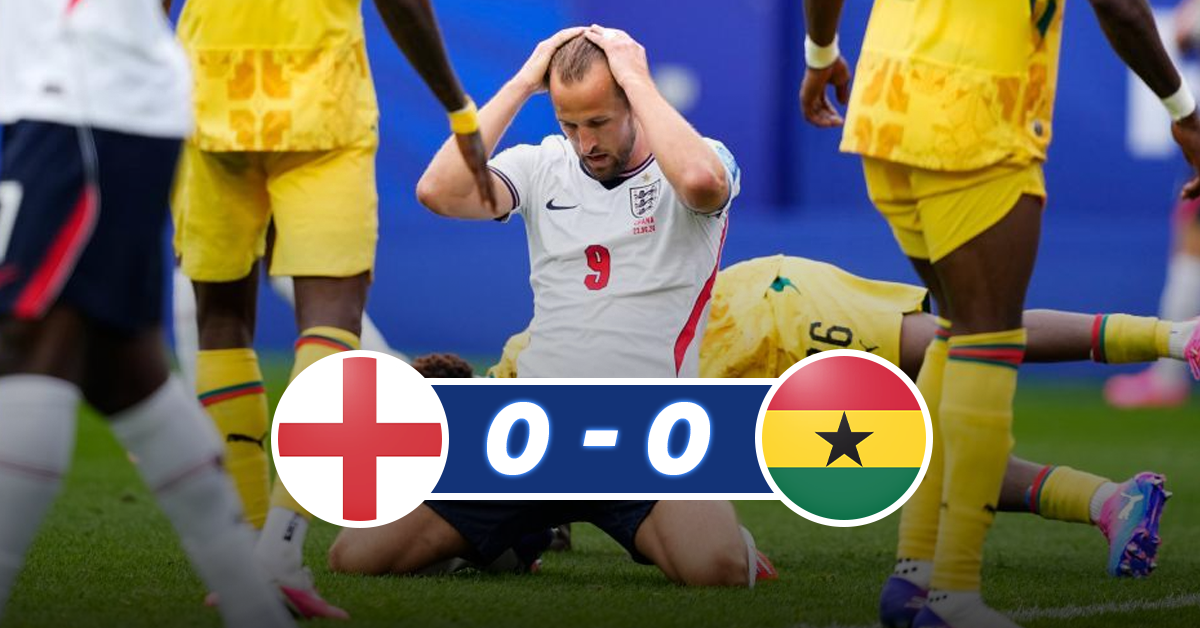 Inglaterra y Ghana igualan 0-0 en el Mundial 2026: Harry Kane falló la más clara