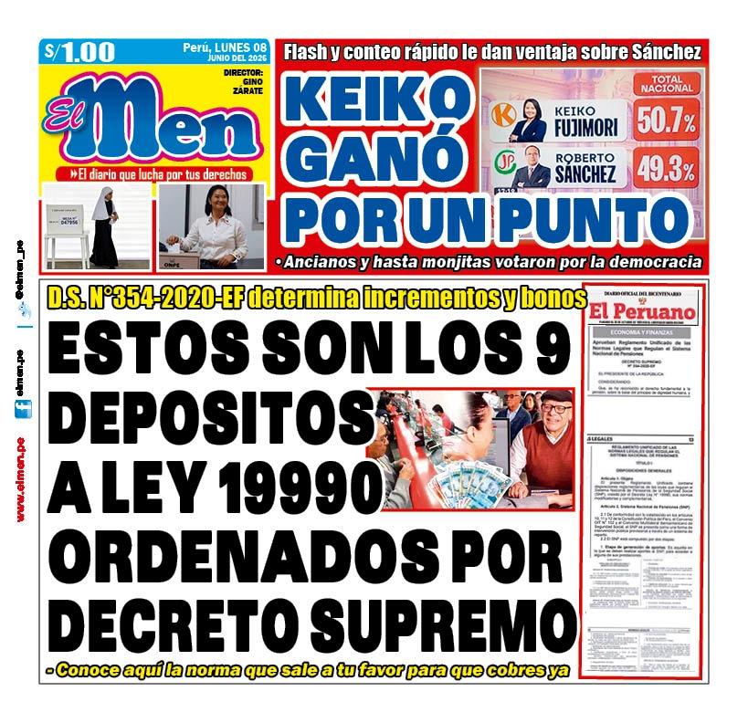 Portada Diario El Men (8/6/2026)
