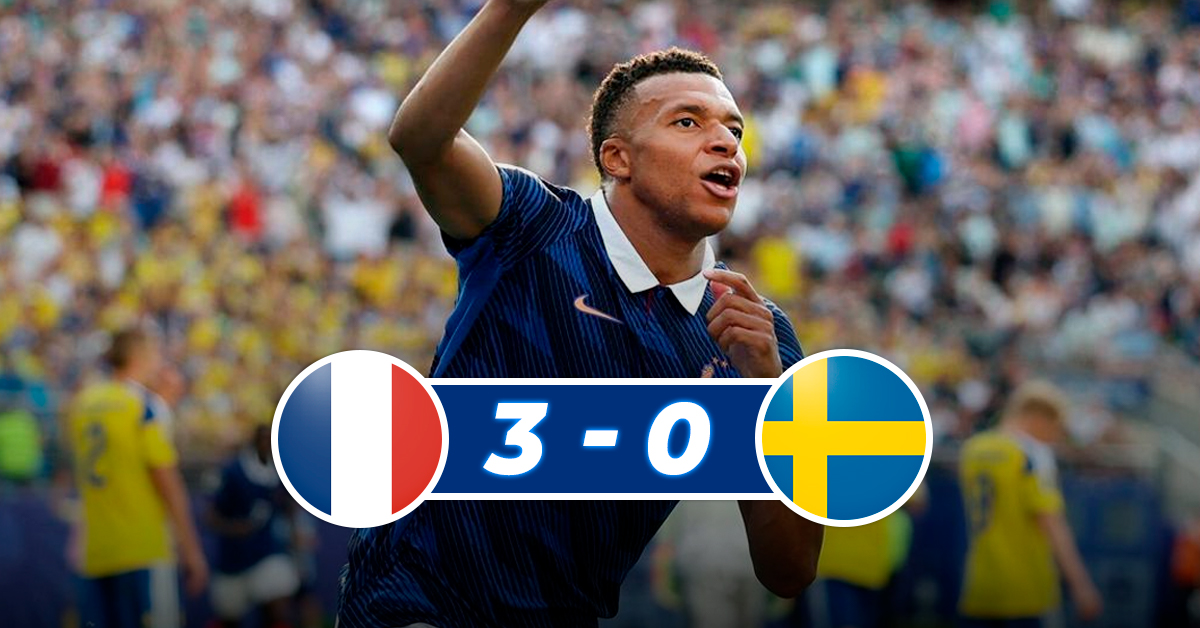Francia golea 3-0 a Suecia: Mbappé queda a un gol de alcanzar a Messi como máximo goleador mundialista