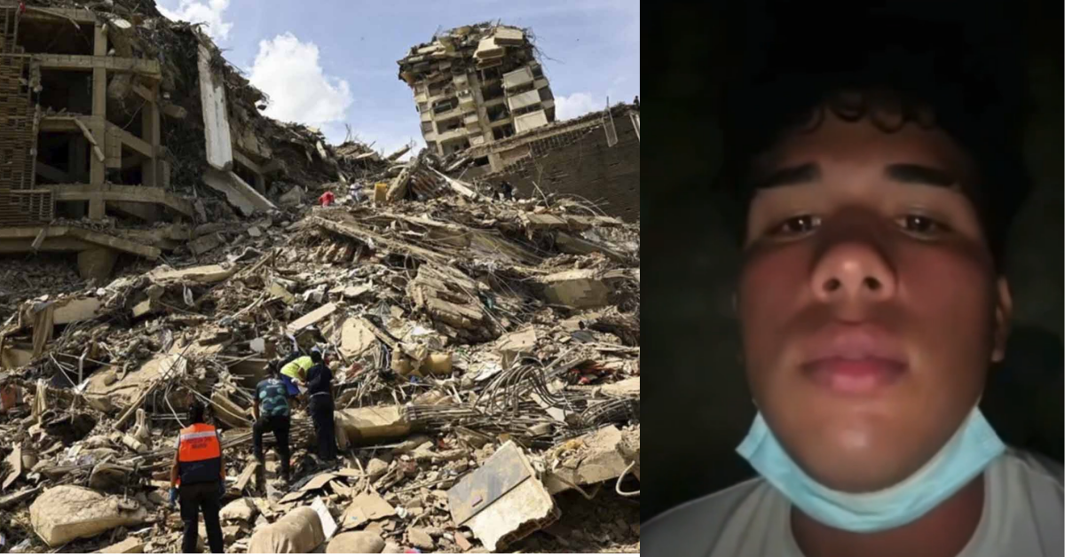 Joven atrapado entre los escombros tras sismos en Venezuela envía video pidiendo ayuda: "Tengo costillas rotas"