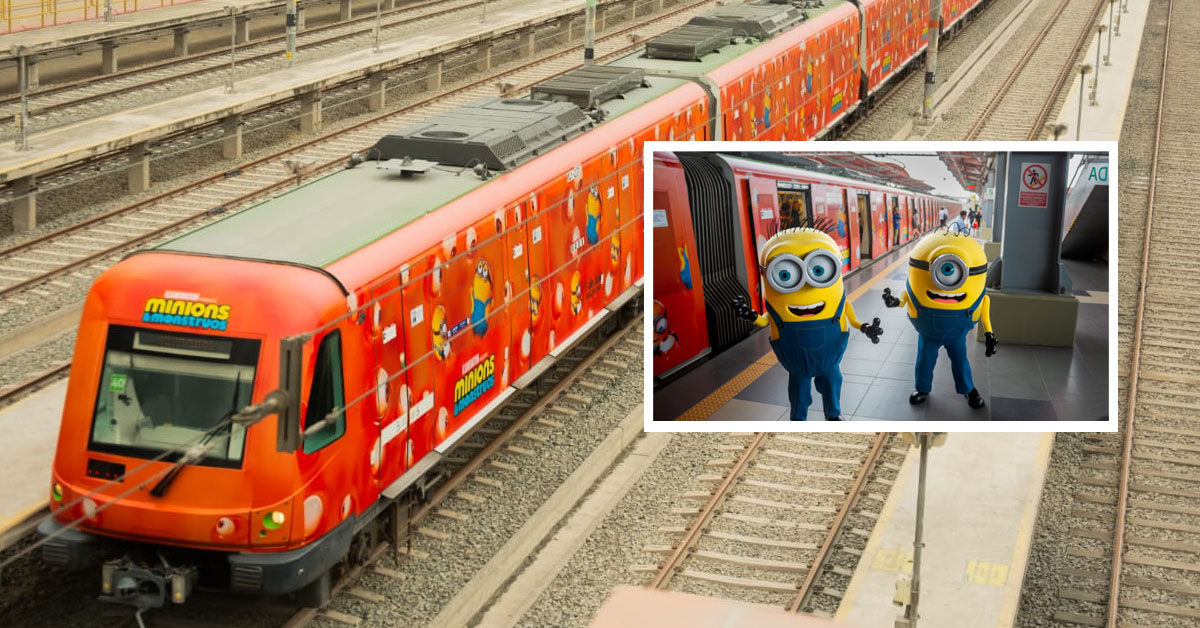 ¿Nuevo diseño? Trenes de la Línea 1 sorprenden al circular por Lima con temática de los Minions