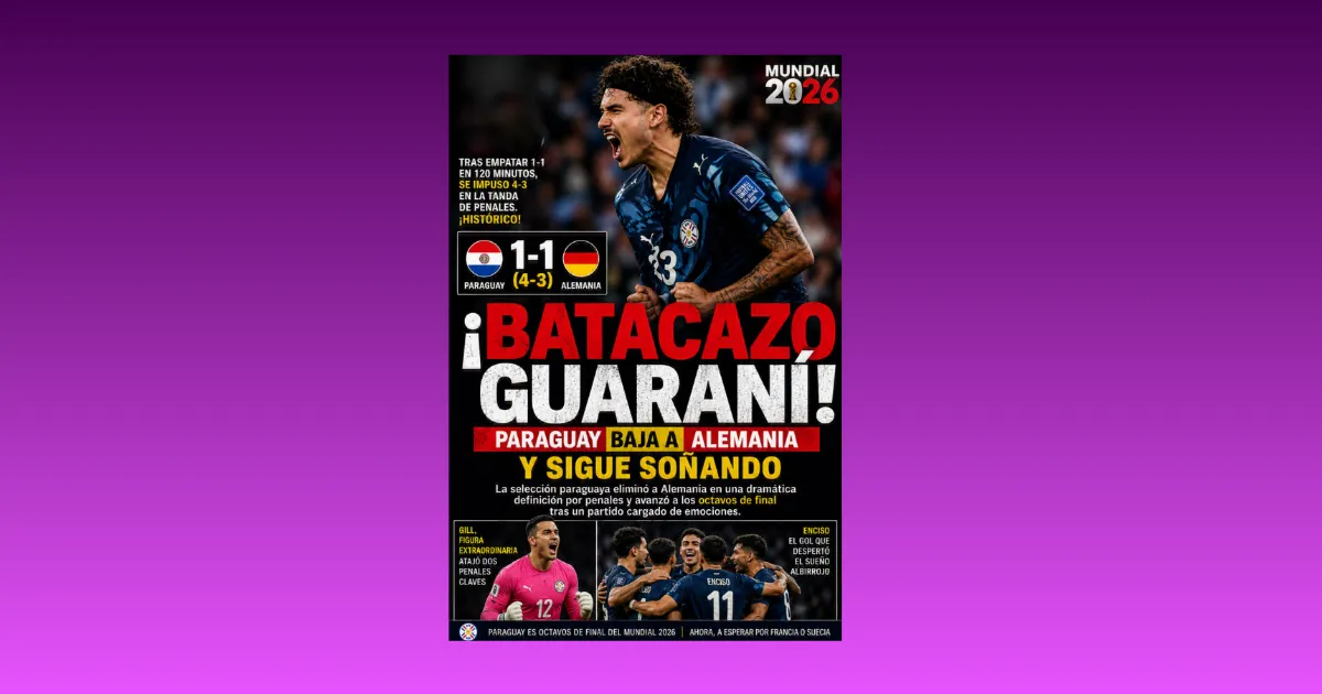¡BATACAZO GUARANÍ! PARAGUAY BAJA A ALEMANIA Y SIGUE SOÑANDO (VIDEO)
