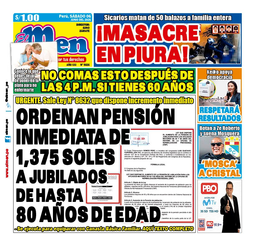 Portada Diario El Men (6/6/2026)