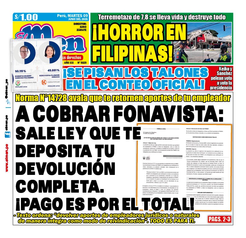 Portada Diario El Men (9/6/2026)