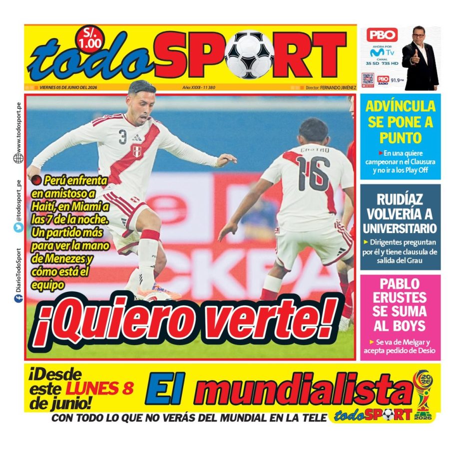 Portada Diario TodoSport (5/06/2026)