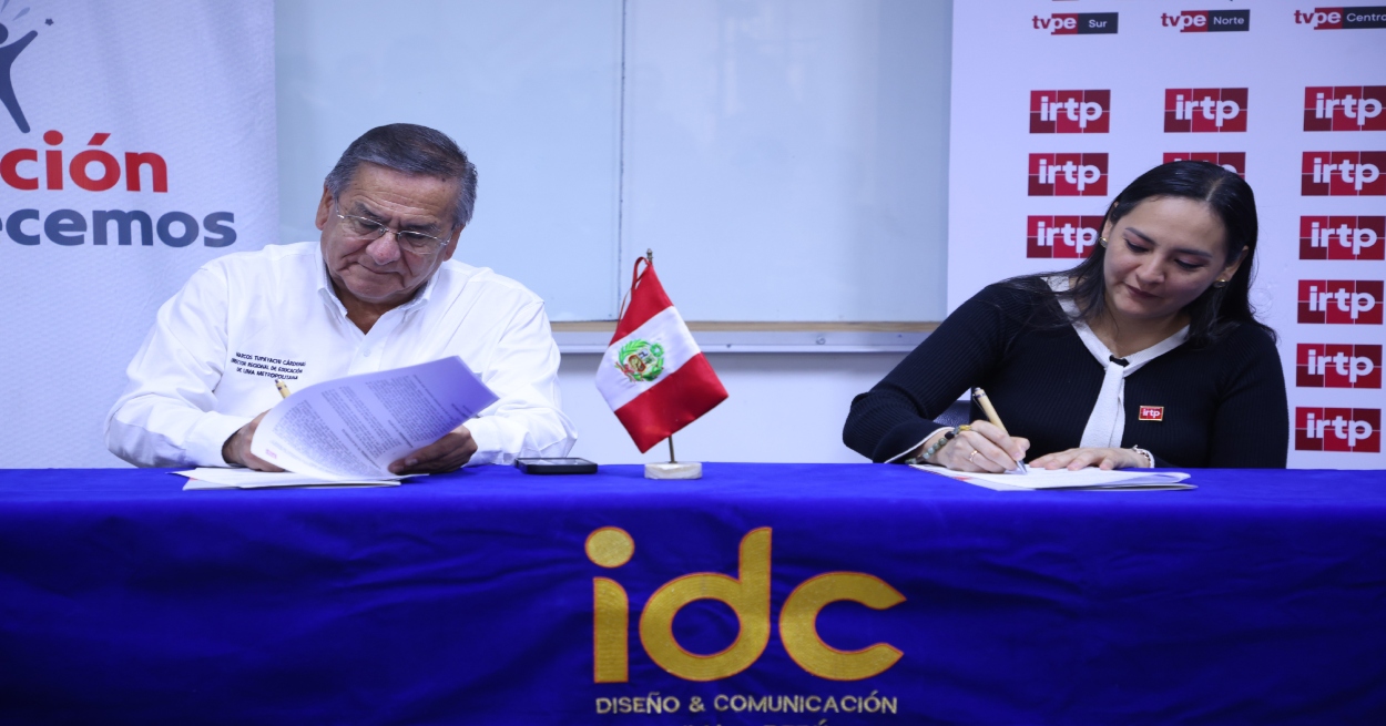 DRELM E IRTP suscriben convenio para incorporar archivo audiovisual en las escuelas públicas
