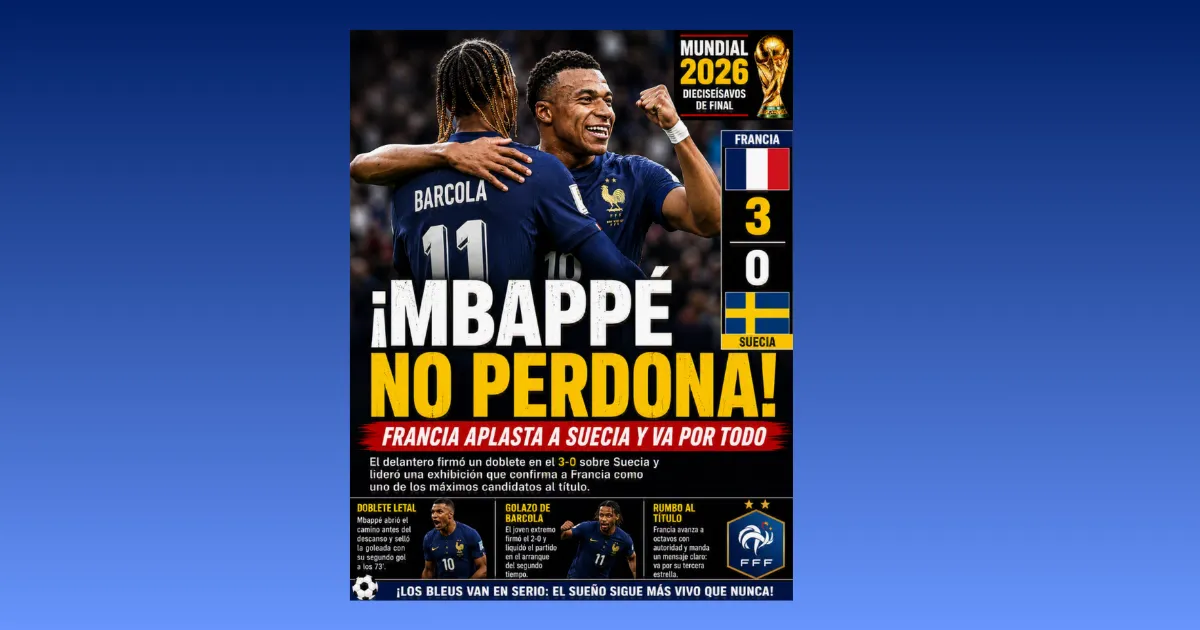 ¡MBAPPÉ NO PERDONA! FRANCIA APLASTA A SUECIA Y VA POR TODO (VIDEO)