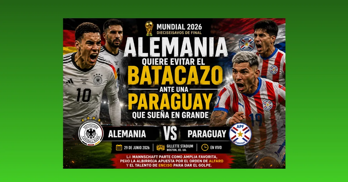 ALEMANIA QUIERE EVITAR EL BATACAZO ANTE UNA PARAGUAY QUE SUEÑA EN GRANDE