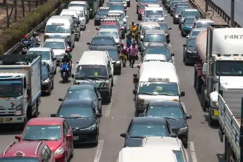 Gran congestión por accidente en Vía de Evitamiento