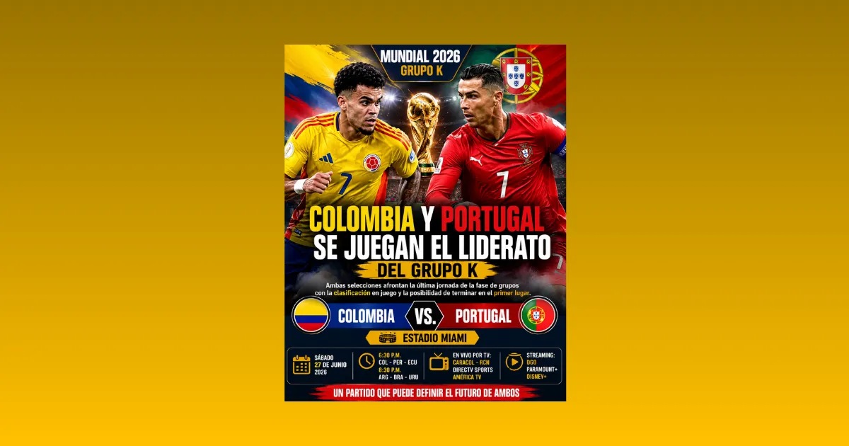 Colombia y Portugal se juegan el liderato del Grupo K en un duelo decisivo