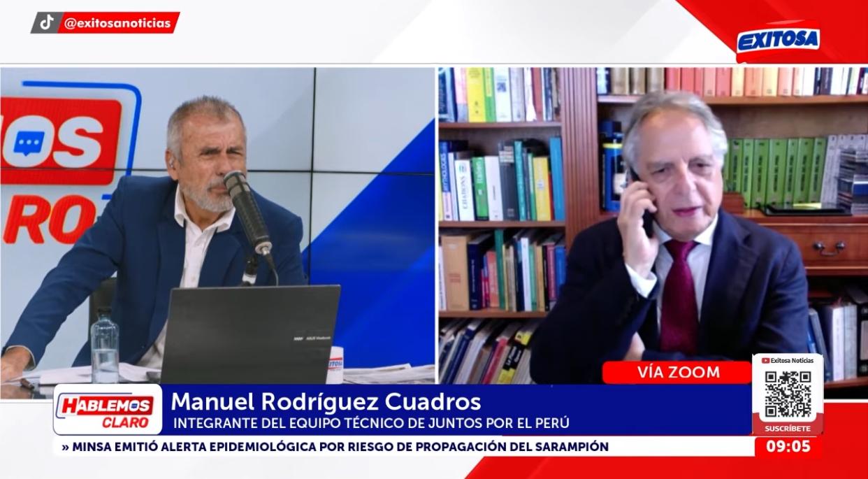 Rodríguez Cuadros afirma que Roberto Sánchez garantiza estabilidad y seguridad para las inversiones