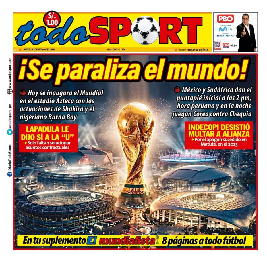 Portada Diario TodoSport (11/06/2026)