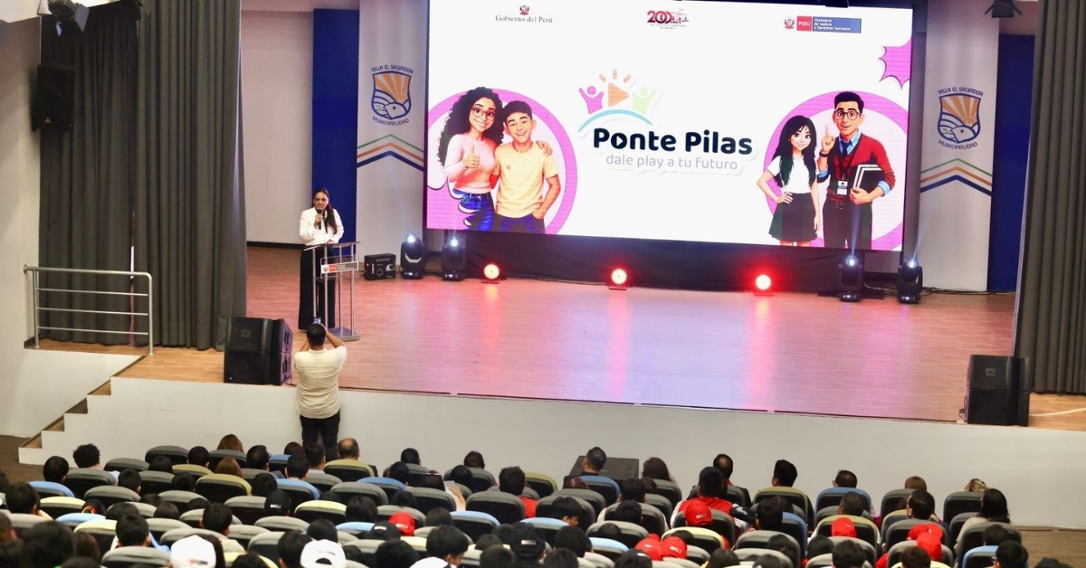 Más de 250 estudiantes participaron en presentación de la plataforma web "Ponte Pilas. Dale Play a tu futuro" desarrollado por el MINJUSDH