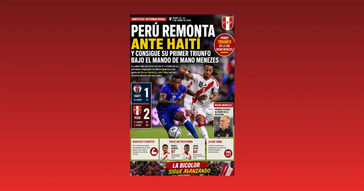 Perú remonta ante Haití y consigue su primer triunfo bajo el mando de Mano Menezes (VIDEO)