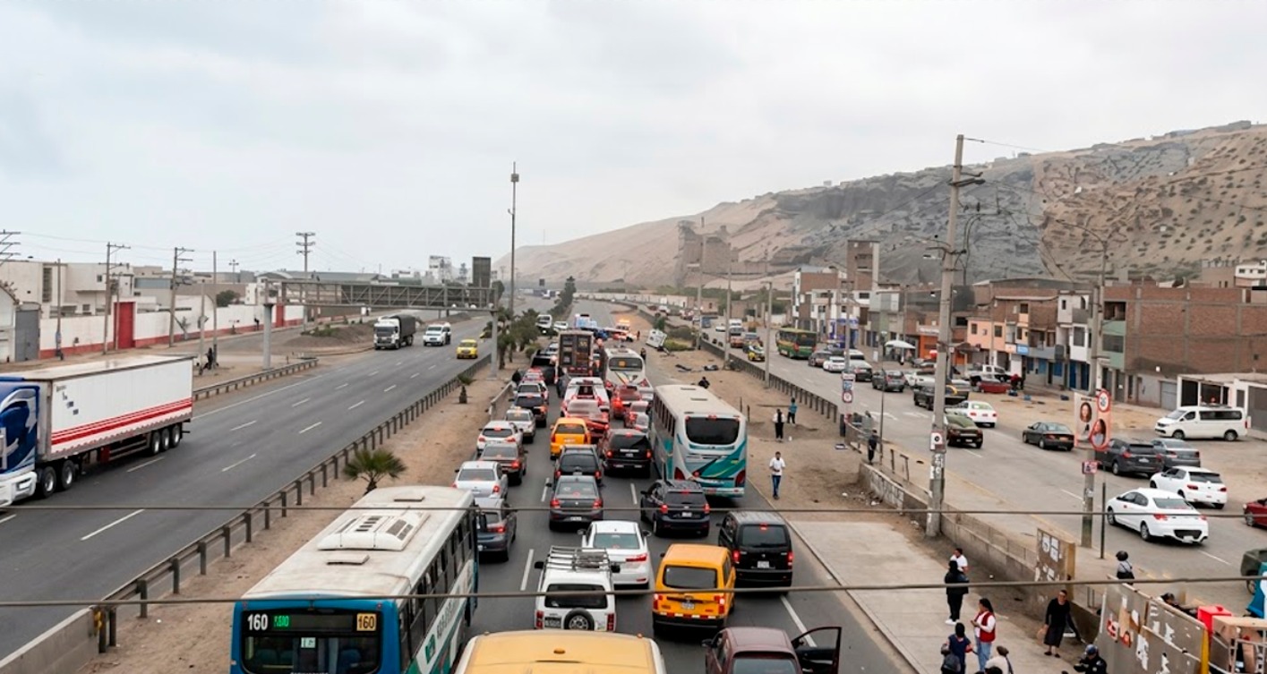 Panamericana Sur: Camión de paltas bloque tránsito hacia Lima tras volcarse a la altura de Pachacámac