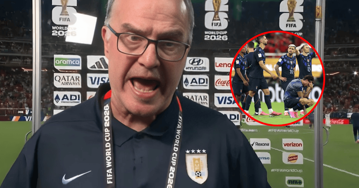 Marcelo Bielsa explotó contra la prensa tras eliminación de Uruguay del Mundial 2026: "¡Dale de una vez!"