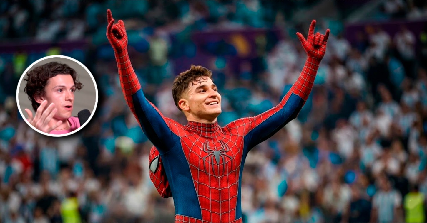 Tom Holland lanza elogio a Julián Álvarez previo al encuentro entre Argentina vs. Argelia: ¡Serías un gran Spider-Man!