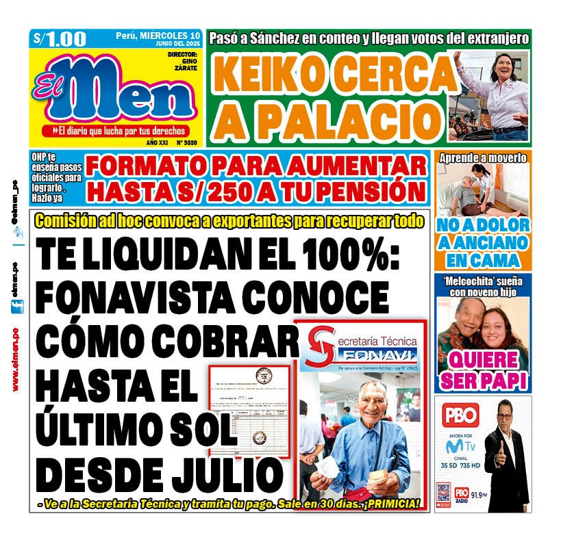 Portada Diario El Men (10/6/2026)