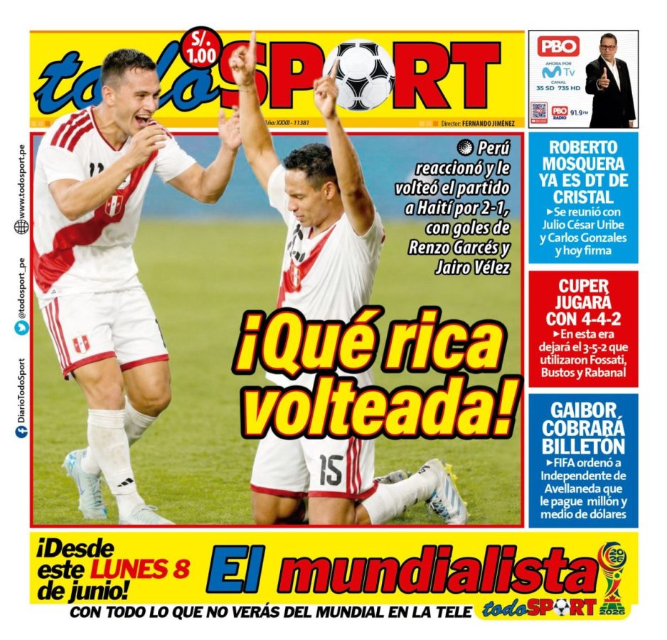 Portada Diario TodoSport (6/06/2026)