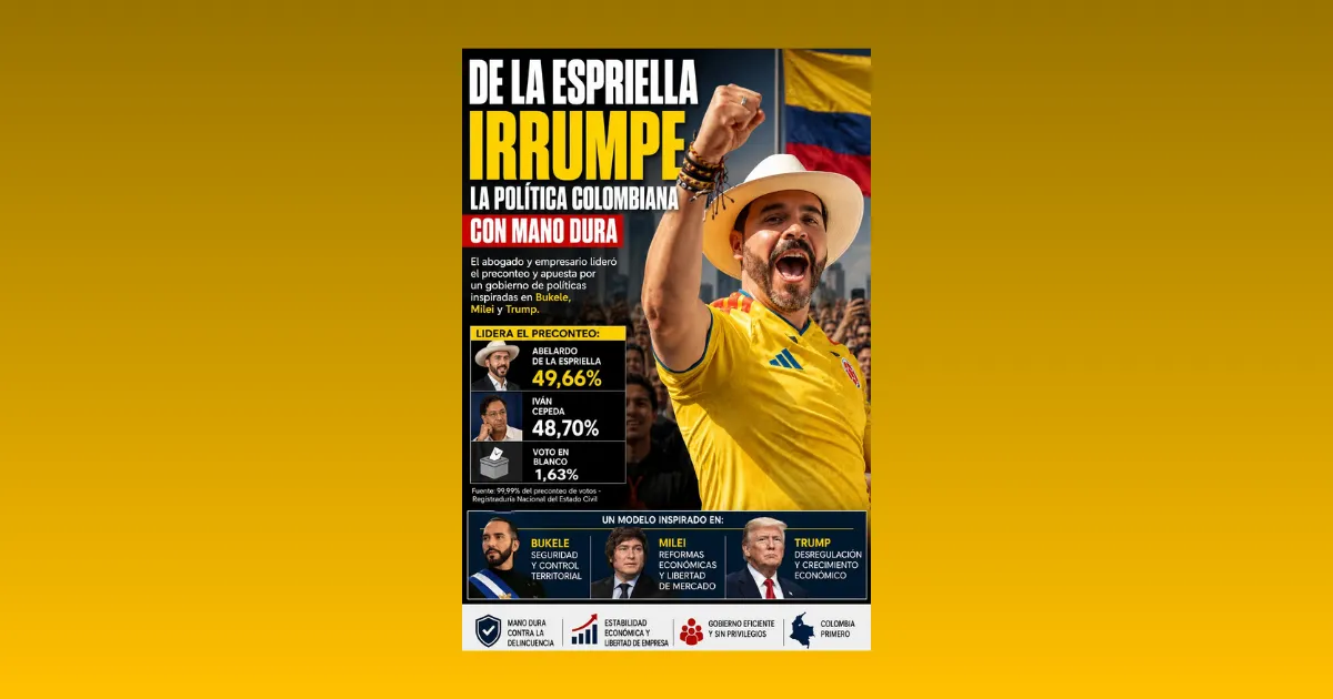 Abelardo de la Espriella irrumpe en la política colombiana con un discurso de mano dura