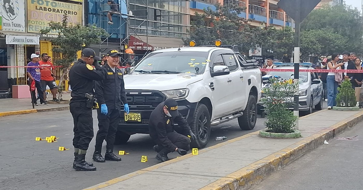 Terror en Trujillo: Dos heridos dejó violenta balacera en pleno centro histórico de la ciudad