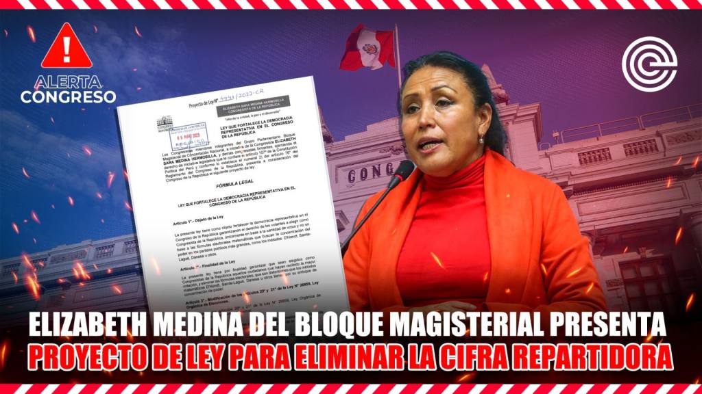 Elizabeth Medina del Bloque Magisterial presenta proyecto de ley para eliminar la cifra repartidora