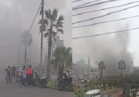 Galería se incendió cerca de Plaza Unión