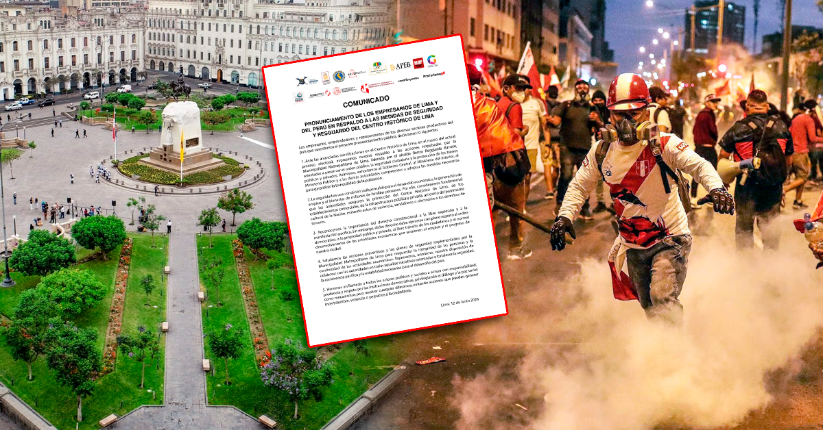 Gremios empresariales apoyan plan de la MML para resguardo del Centro Histórico ante posibles marchas