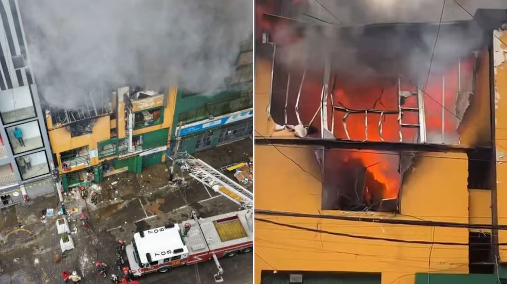 Fuego devora 80 negocios en galería de Gamarra