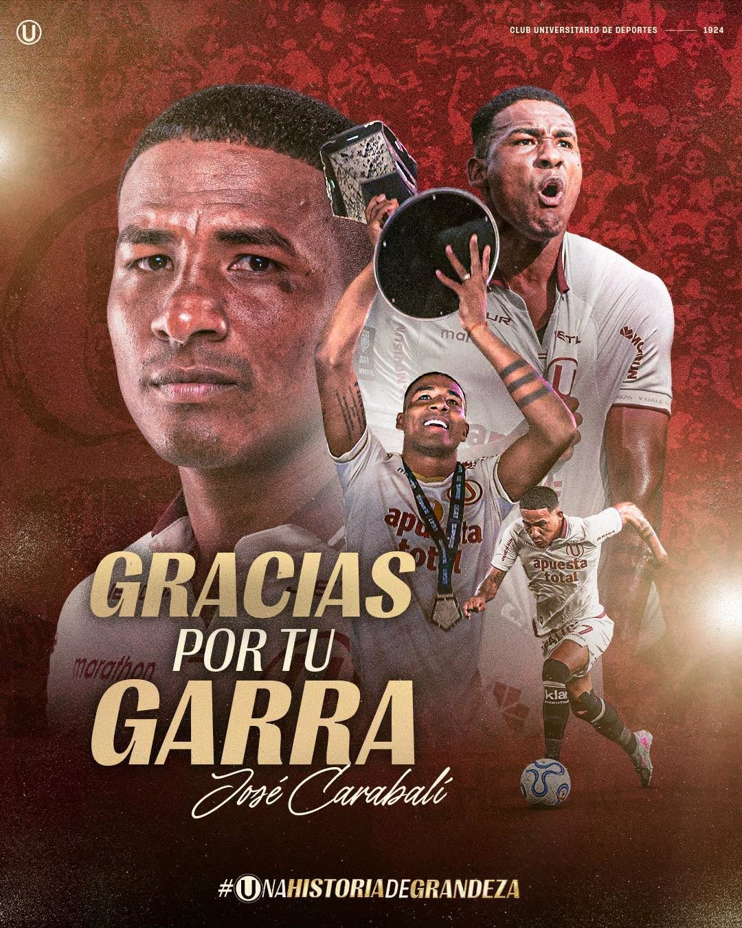 José Carabalí dejó Universitario para fichar por LDU de Quito que ejecutó la cláusula de salida