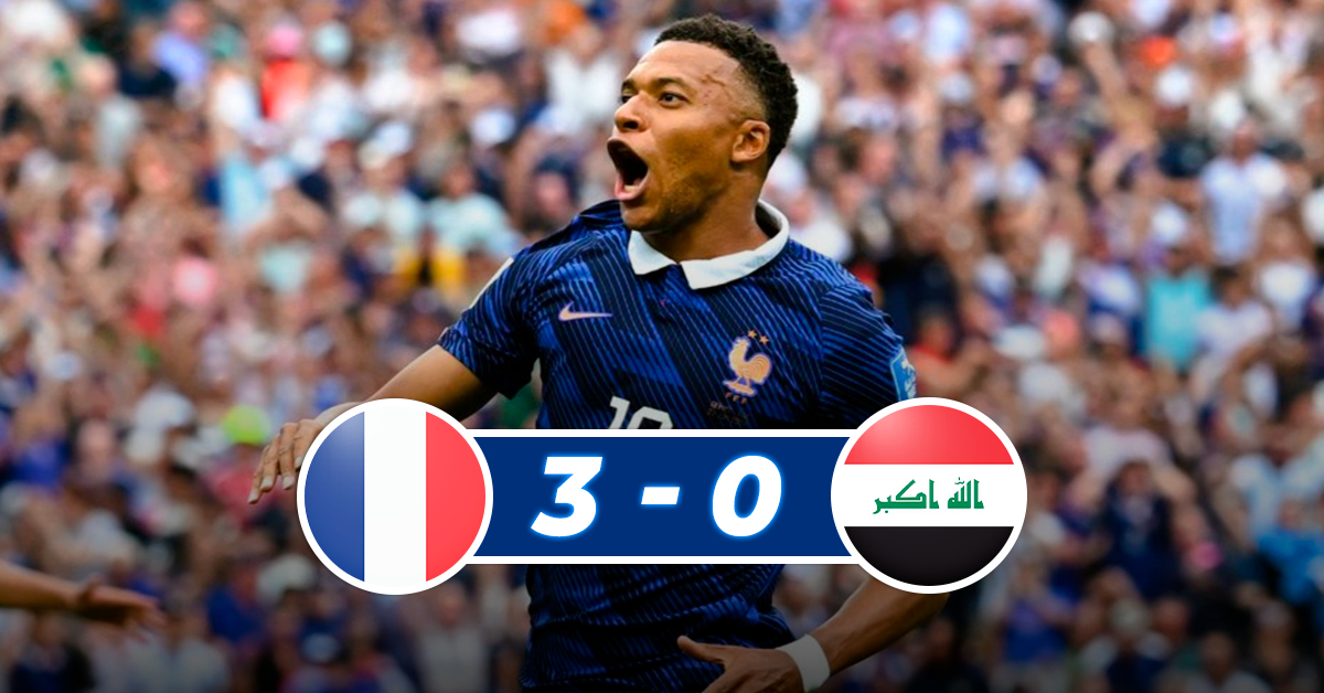 Francia vence 3-0 a Irak: Mbappé igualó con doblete a Klose y se acerca a Messi en la tabla histórica