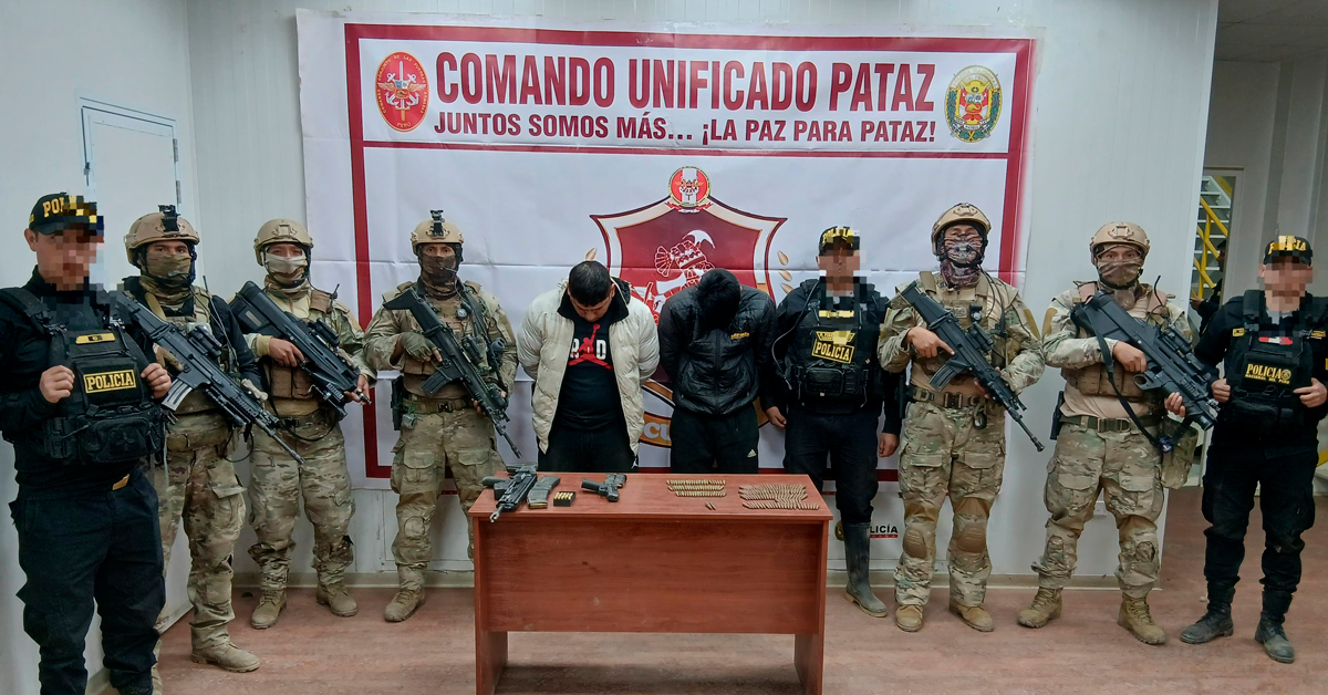 Pataz: Detienen a presuntos miembros de una organización criminal acusada de controlar una mina en el centro poblado Los Cedros