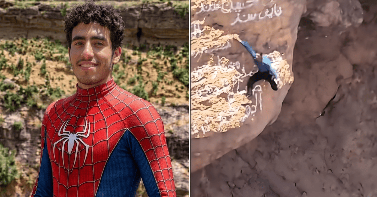 Joven acróbata conocido como el 'Spiderman de Yemen' murió tras caer a un cráter volcánico