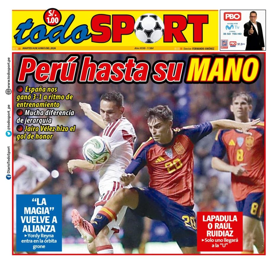 Portada Diario TodoSport (9/06/2026)