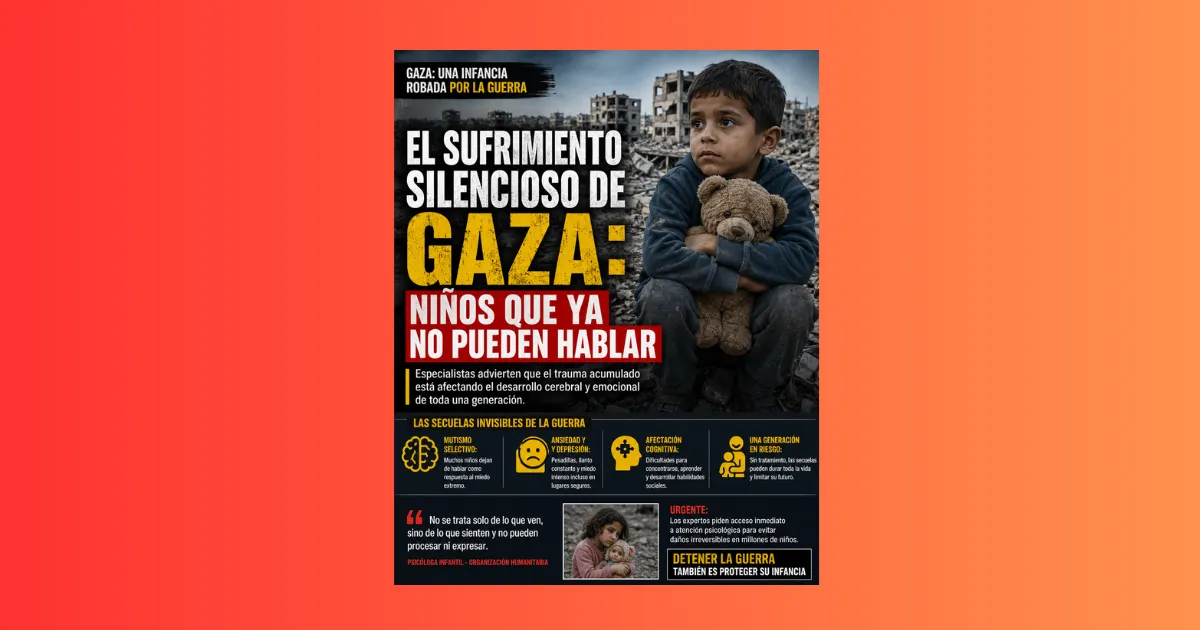 El sufrimiento silencioso de Gaza: niños que ya no pueden hablar