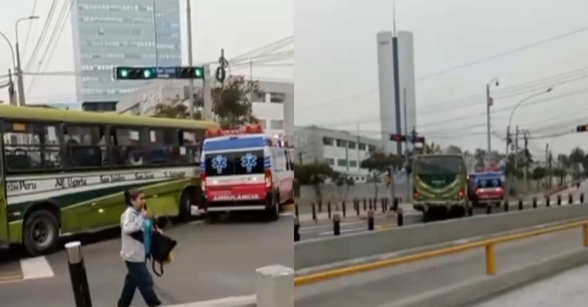 San Isidro: Choque de bus de la Línea 73 contra ambulancia en la avenida Paseo de la República deja 3 heridos