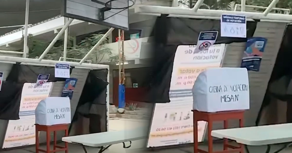 Segunda vuelta: Mesa de votación fue instalada en arco de cancha de fútbol por este INESPERADO motivo