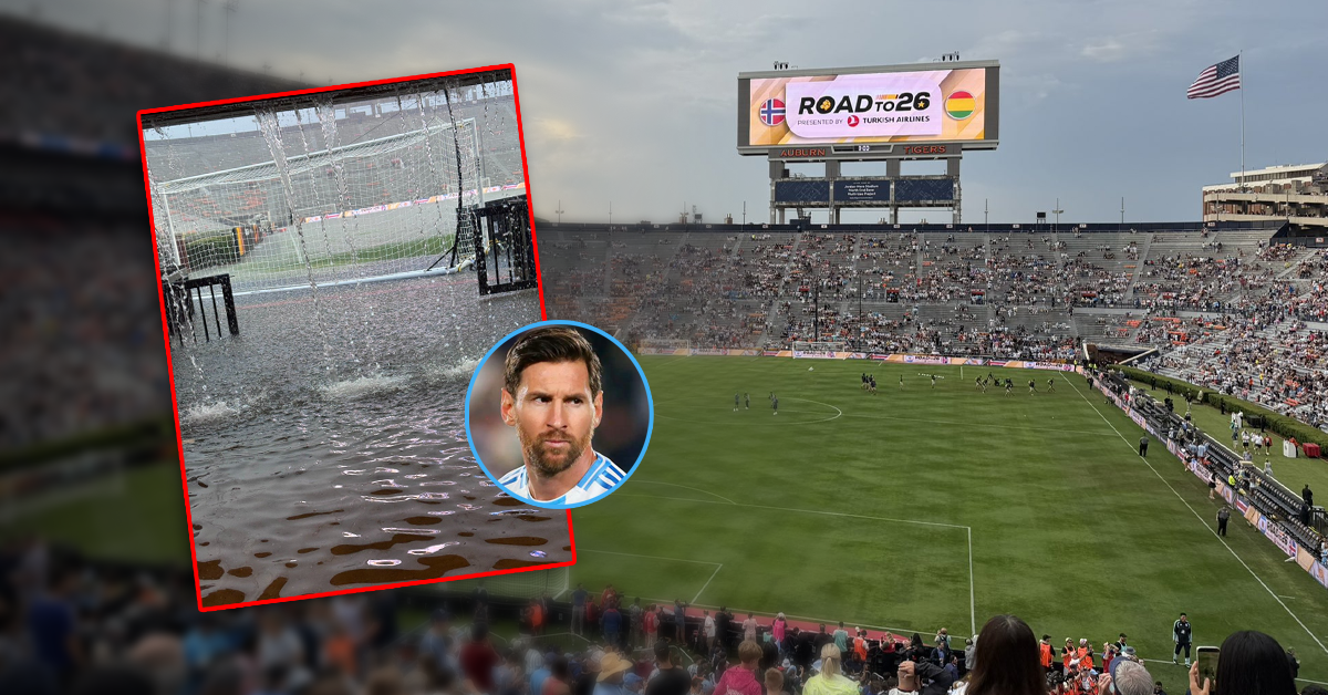 ¿Se jugará el amistoso Argentina - Islandia?: Tormenta inunda el estadio Jordan-Hare a pocas horas del partido