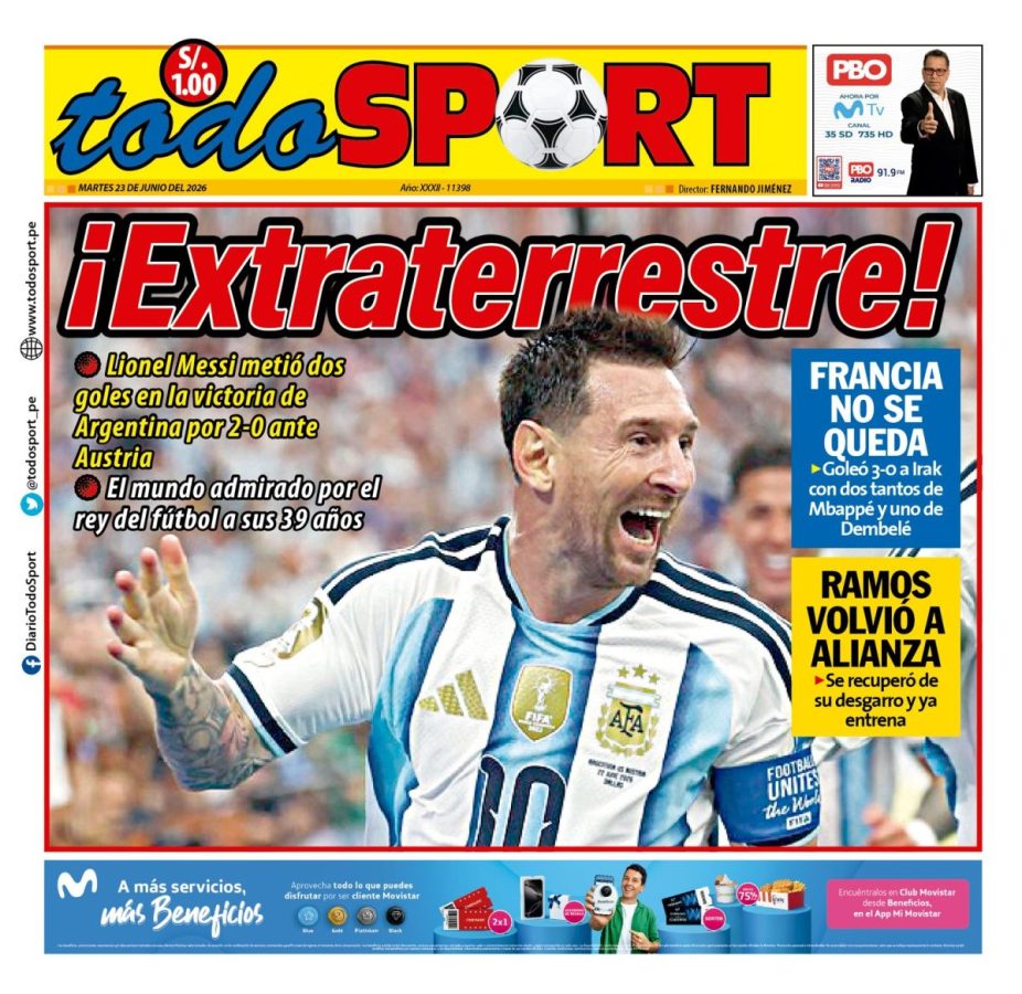 Portada Diario TodoSport (23/06/2026)